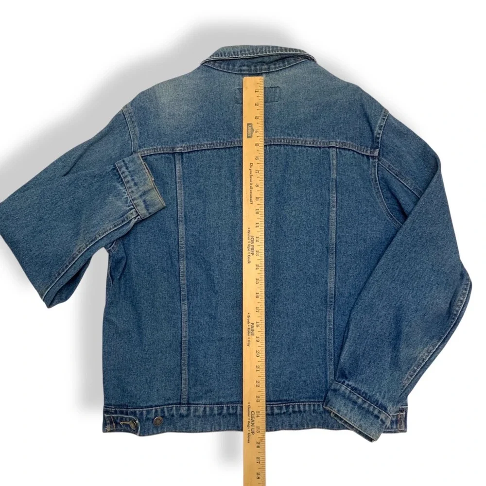Wrangler Hero Denim‎ Jacket L/6 100% Cotton Blue Jean Mens Classic Real Man